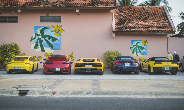 Lamborghini Aventador S cùng dàn siêu xe diễu hành tại Phan Thiết